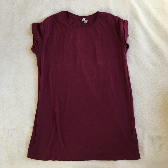 H&M Dresses & Skirts - H&M Maroon T-Shirt Dress, Size Small