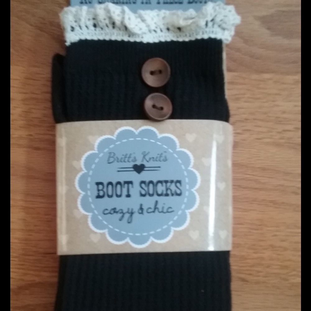Black boot socks