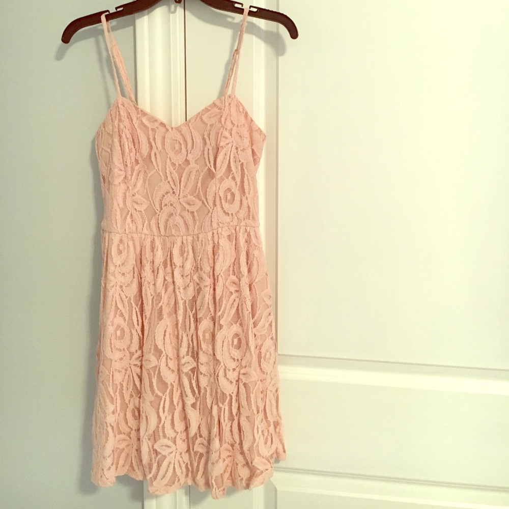 Pink lace sundress