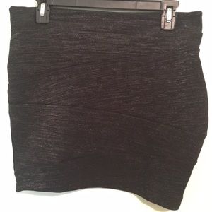 Sparkly Black mini Pencil Skirt NYE