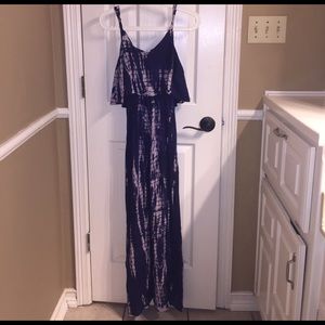 Tie dye purple maxi dress