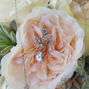 BHLDN Petite Crystal Drop Earrings Bridal