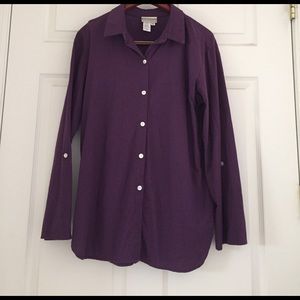 Coldwater Creek Linen Blend Blouse - Size M