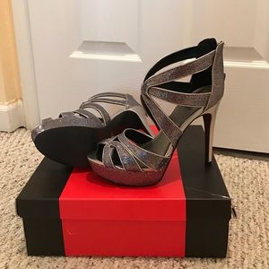 G by Guess silver sandals