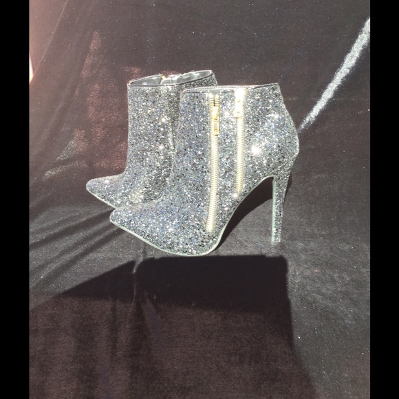 Black Glitter Ankle Bootie - Picture 4 of 5