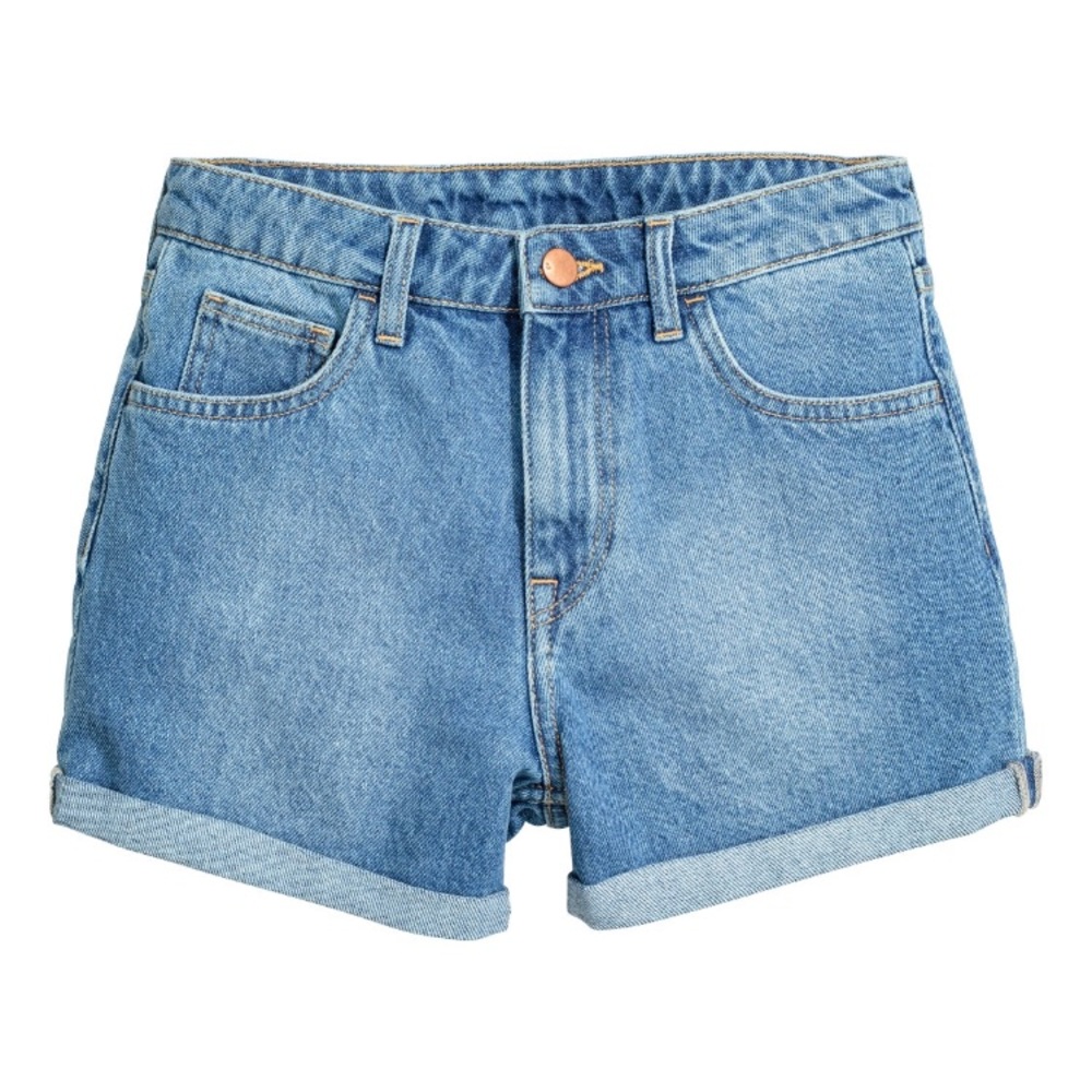 H&M Washed Denim Shorts