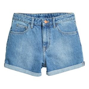 H&M Washed Denim Shorts