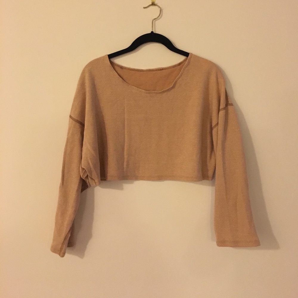 American Apparel Herringbone Crop Sweater