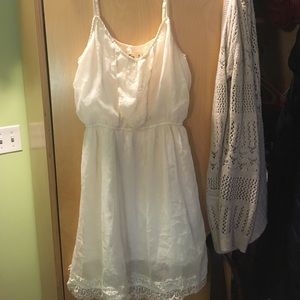 Hollister Cream Lace Dress