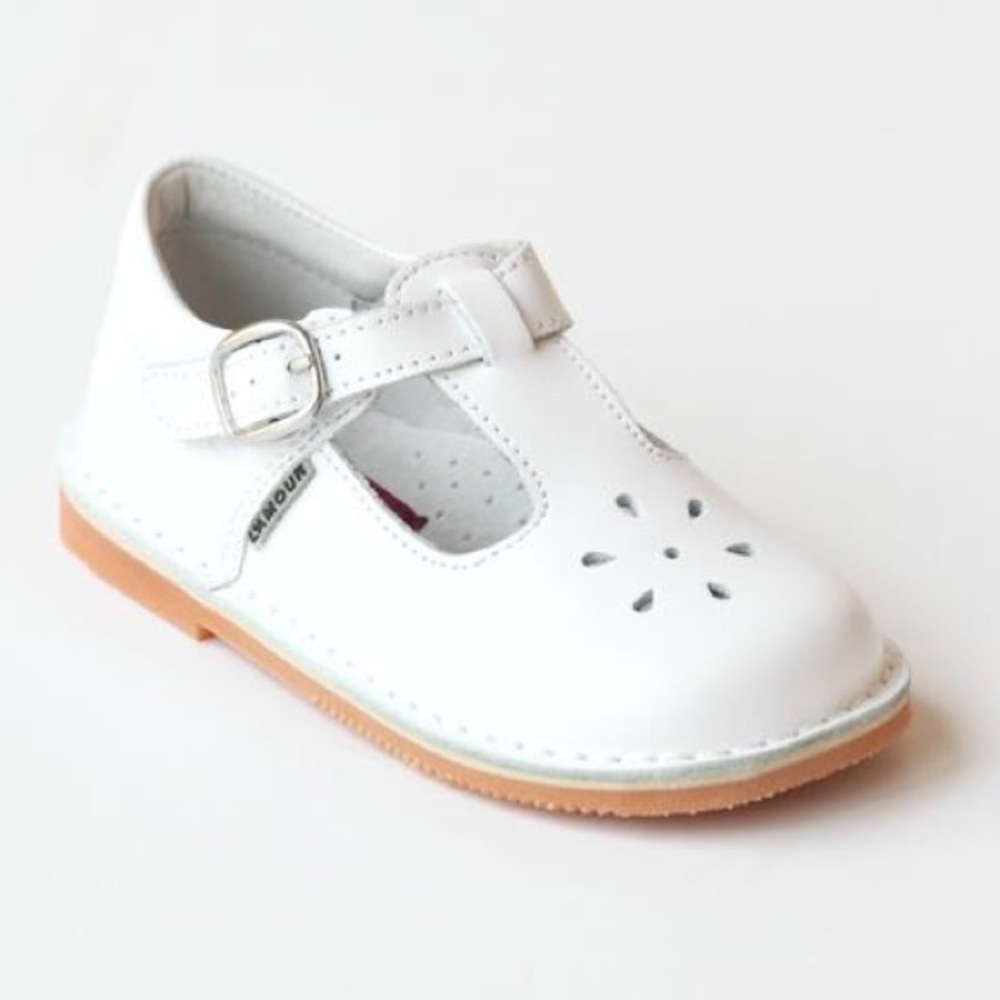 L'Amour White Mary Jane Shoes