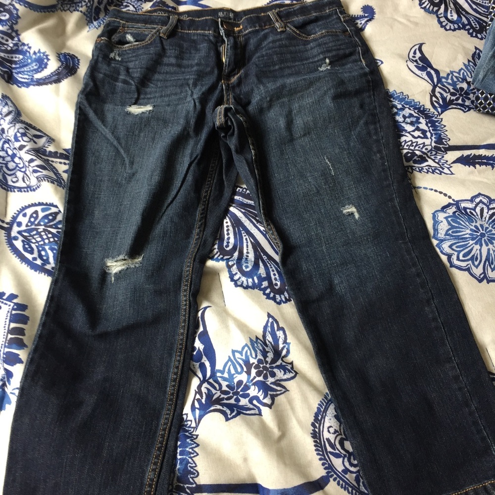 Cropped Boyfriend jeans size 10