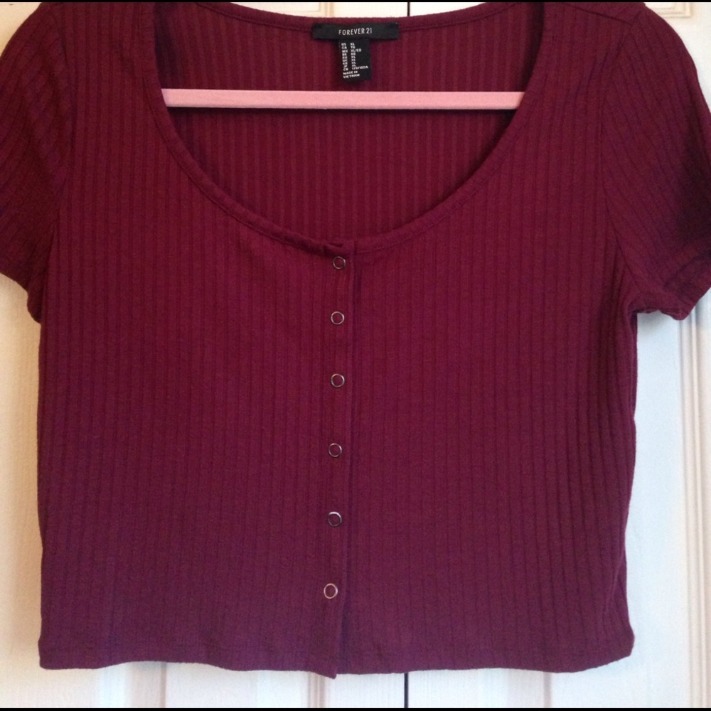 Maroon Forever 21 crop top