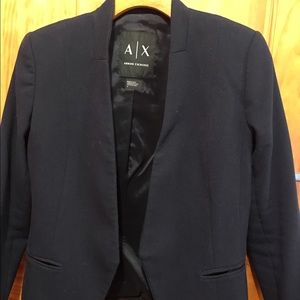 Armani Exchange Navy cropped blazer