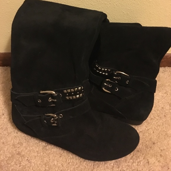 BCBG Generation black suede over the knee boots - Picture 3 of 4