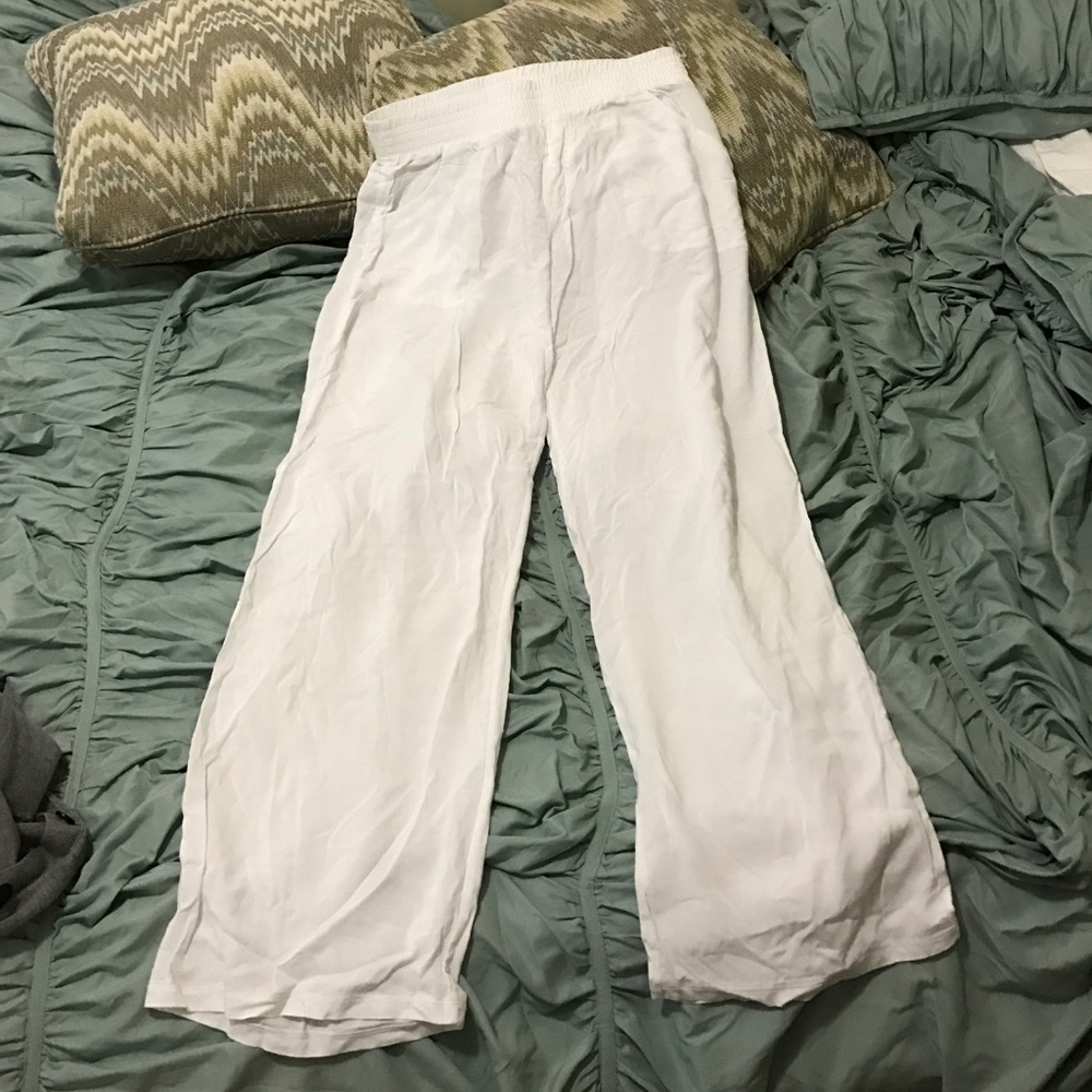 NWT Raisins Sz L white palazzo beach pants!
