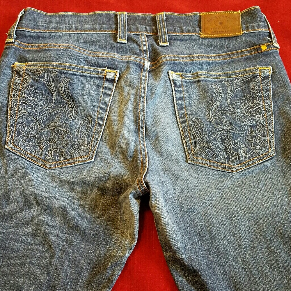 Embroidered Lucky Brand Sweet n Straight Jeans