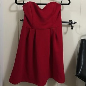 Strapless Mini Sweetheart Fit and Flare Dress