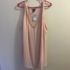 Torrid Sheer Grommet Tank Pale Pink -Torrid Size 4
