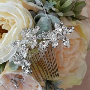 USA Bride Maddie Rhinestone bridal hair clip comb