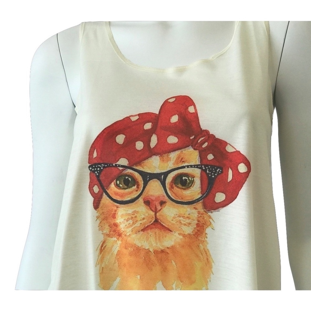 Chic Kitty Cat Tank - Picture 2 of 8