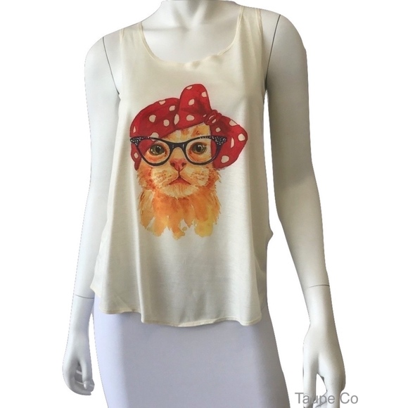 Tops - Chic Kitty Cat Tank