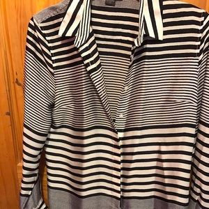 Armani Exchange Long sleeve stripe button down