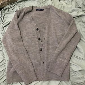 NWOT J crew merino wool sz M gray cardigan