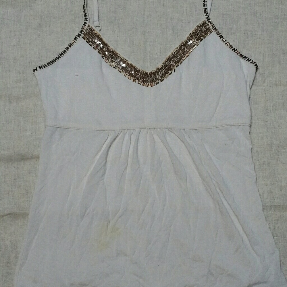 Beaded spaghetti strap
