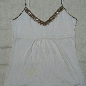 Beaded spaghetti strap