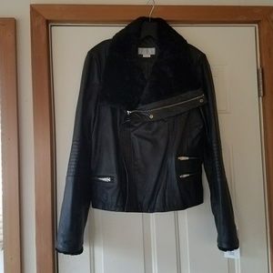 Badgley Mischka leather jacket XL