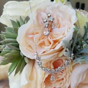 Nadri Pendant CZ Bridal Wedding Necklace