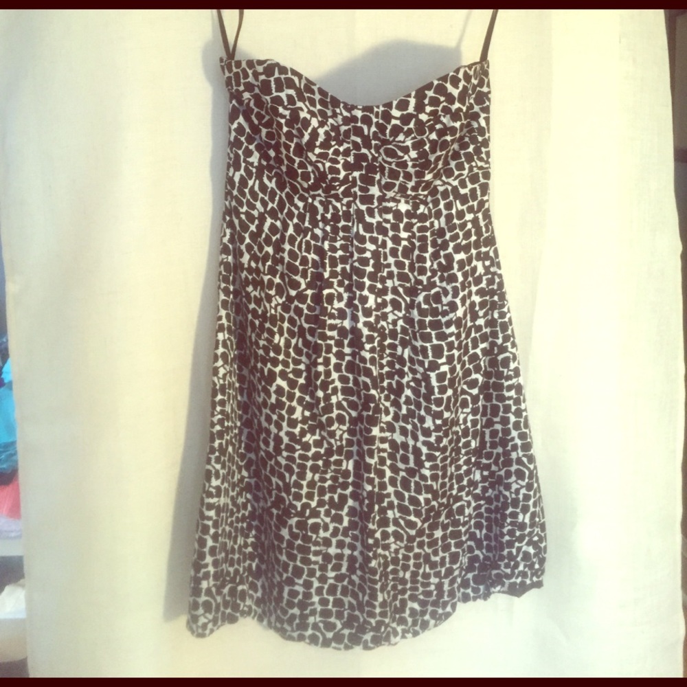 Cute Empire Waist Black & White Dress