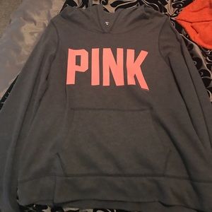 Gray and pink hoodie