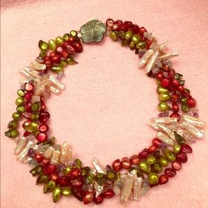 Pearl multi strand necklace