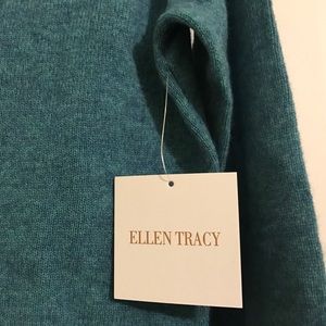 Aqua, blue cashmere Ellen Tracy sweater