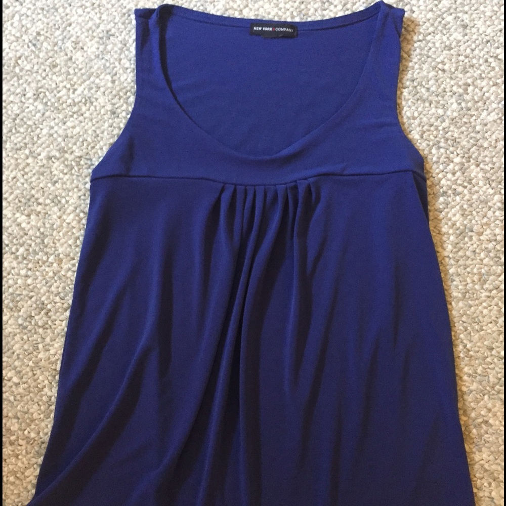 Sleeveless Blue Top