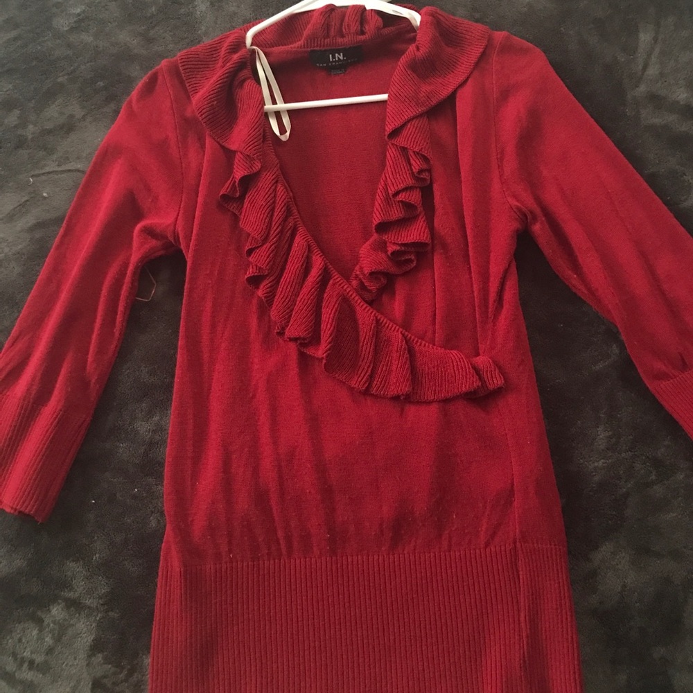 Deep Red Cardigan