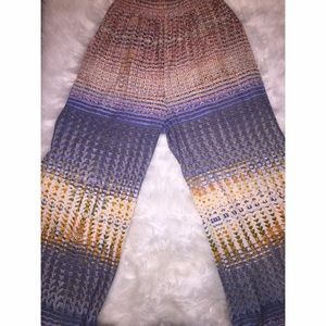 Multi colored flare pants