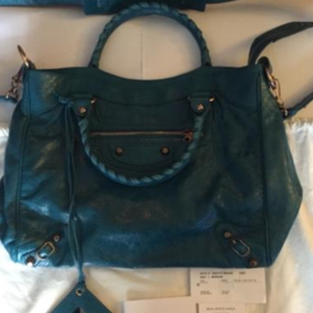 *SOLD* on Tradesy Balenciaga Velo bag color Lagoon