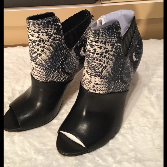 calvin klein snakeskin booties