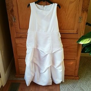 White flower girl dress