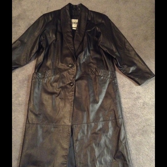 Men's leather trench coat - Picture 4 of 4