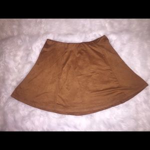 Faux suede skirt