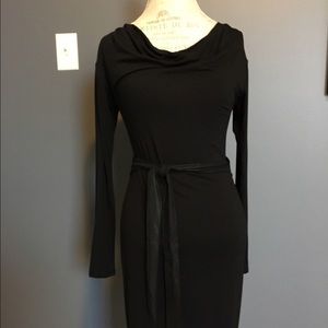 Black wrap dress