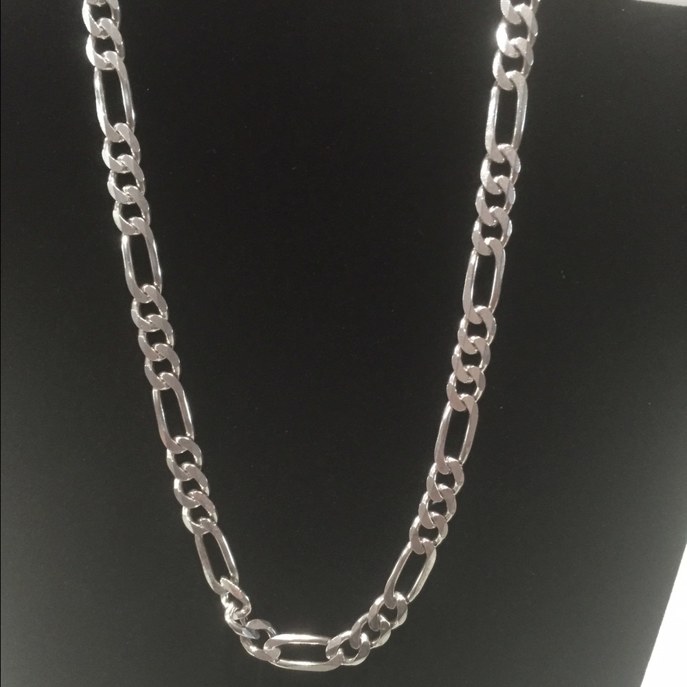 Sterling Silver Figaro Style 20inch Chain 33.4gr