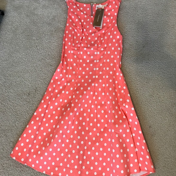 *NWT* Peach Polka Dot dress - Picture 2 of 3