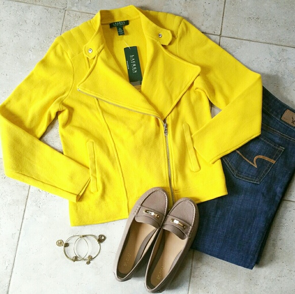 Lauren Ralph Lauren Jackets & Blazers - {lauren ralph lauren} martime yellow motor jacket