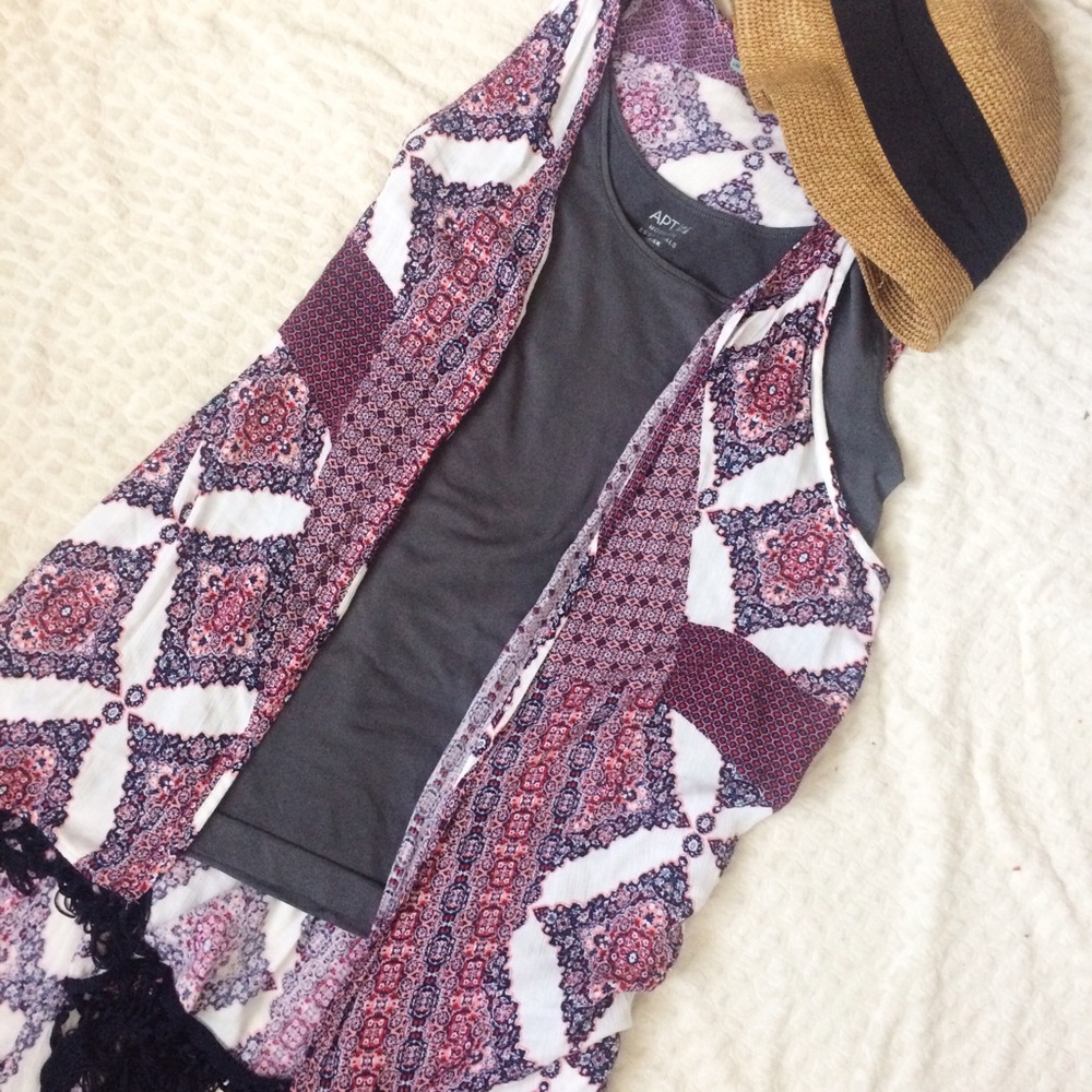 Maurice's | kimono vest with fringe