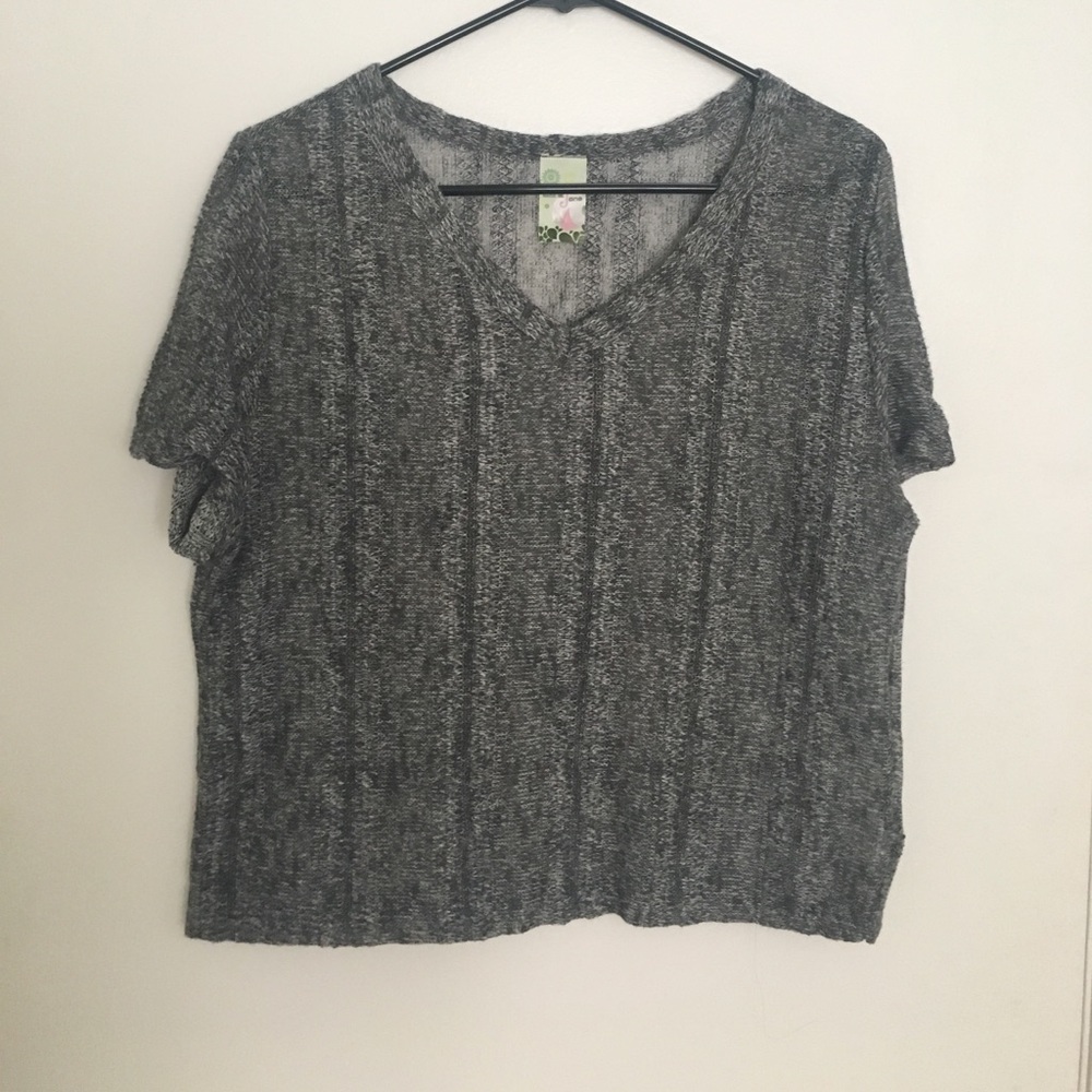 Grey knit top