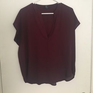 Burgundy blouse